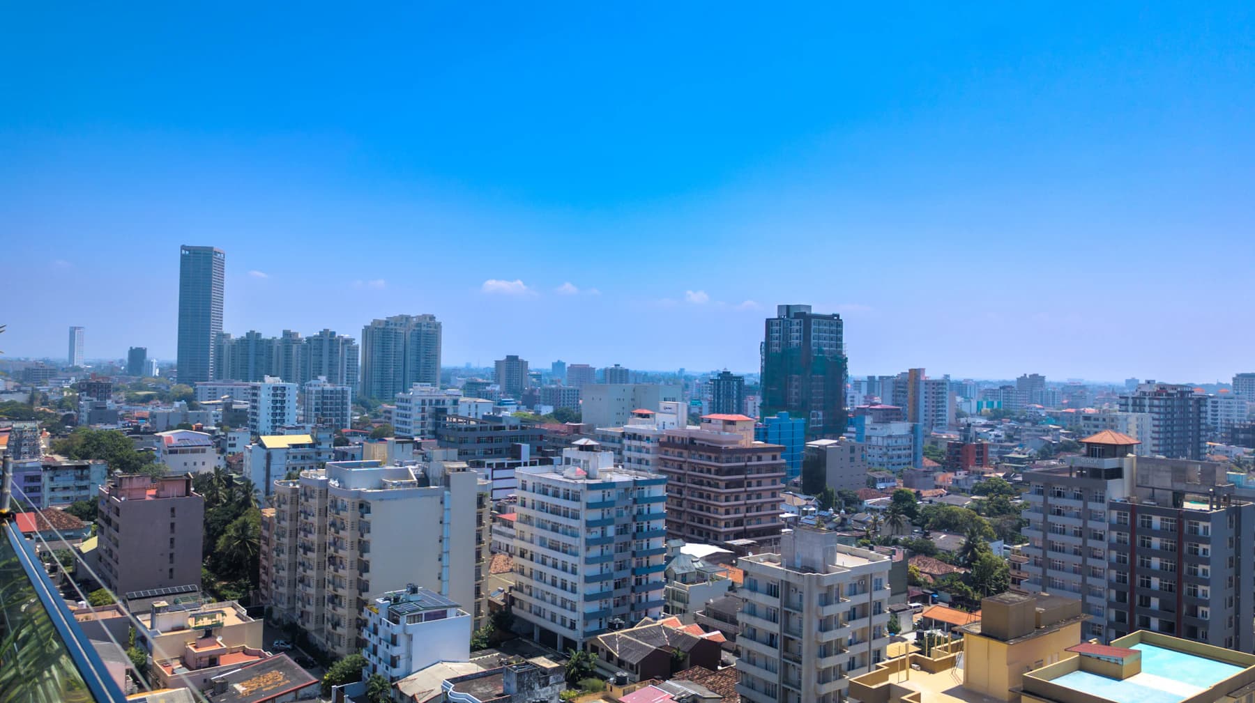 Aerial view of Colombo's skyline, Sri Lanka